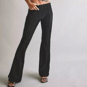 Free People Black Wide Leg Pants